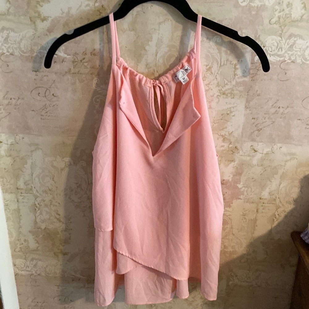 It Girl Pink Multi-Layered Tank Top